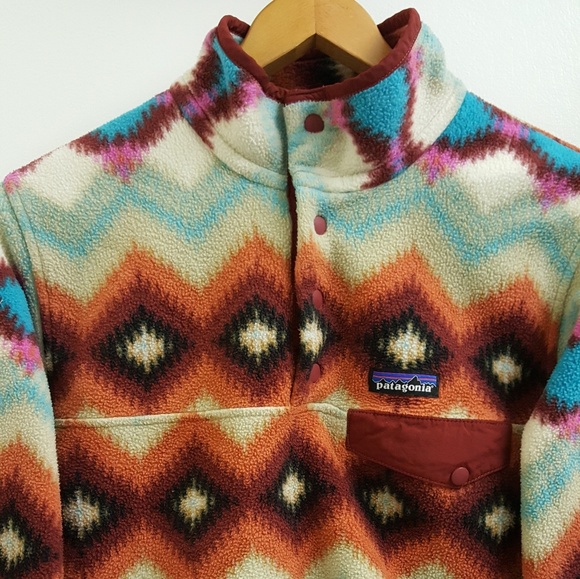 😍RARE cutest Patagonia synchilla fleece pullover - Picture 3 of 6